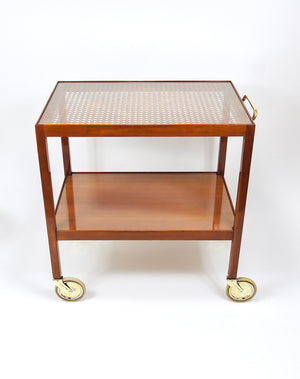 Chariot de bar et desserte roulante Julius Jirasek Werkstätte Hagenauer, Vienne, années 1930