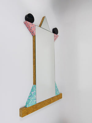 Ettore Sottsass Memphis Milano Diva Vintage Wall Mirror, Italy, 1984
