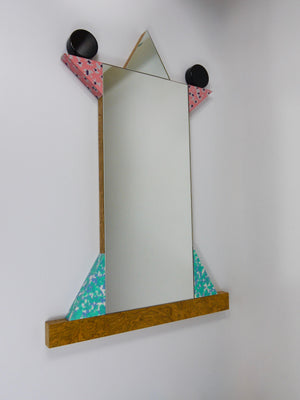Ettore Sottsass Memphis Milano Diva Vintage Wall Mirror, Italy, 1984