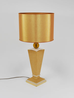 Lampe de table ou d'appoint postmoderne en porcelaine de style Memphis & Art déco, Italie, années 1980