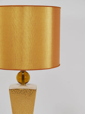 Lampe de table ou d'appoint postmoderne en porcelaine de style Memphis & Art déco, Italie, années 1980