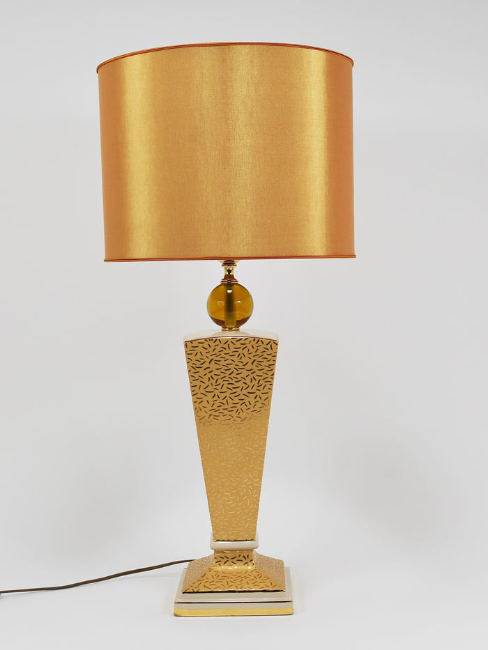 Post-Modern Memphis & Art Deco Style Porcelain Table or Side Lamp, Italy, 1980s