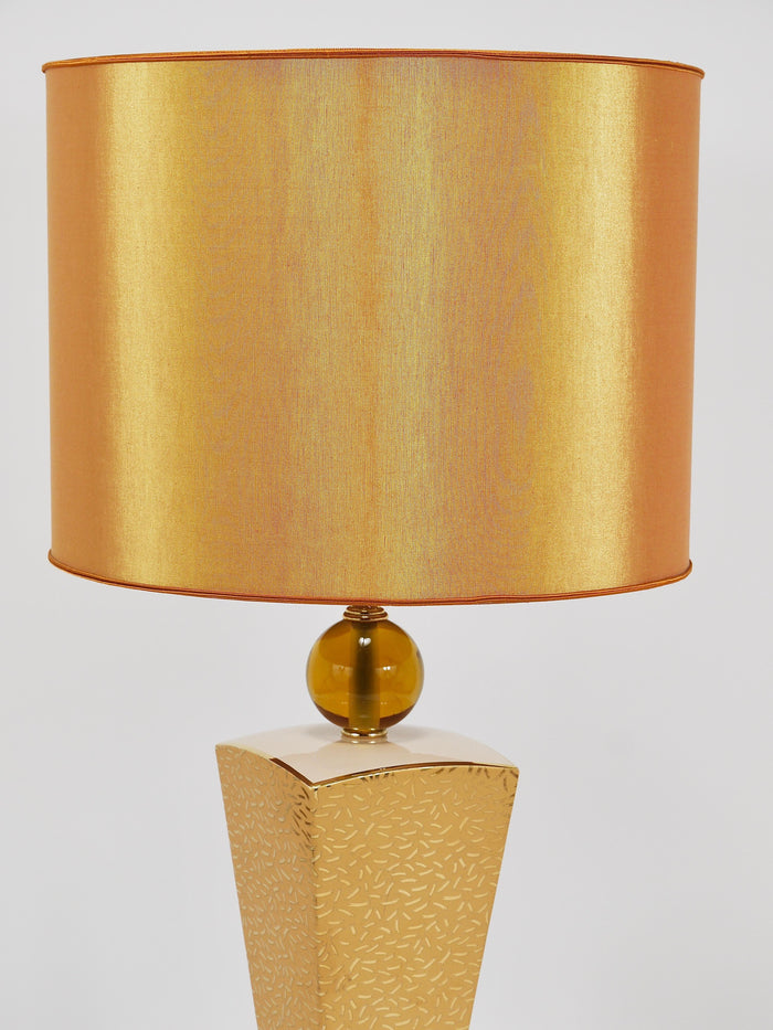 Post-Modern Memphis & Art Deco Style Porcelain Table or Side Lamp, Italy, 1980s