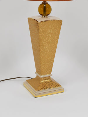 Lampe de table ou d'appoint postmoderne en porcelaine de style Memphis & Art déco, Italie, années 1980