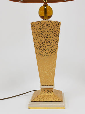 Lampe de table ou d'appoint postmoderne en porcelaine de style Memphis & Art déco, Italie, années 1980