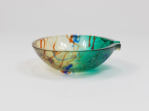Alfredo Barbini Signed Murano Art Glass Bowl or Ashtray, Italy, 1970s