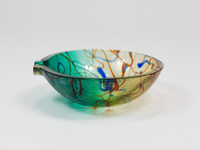 Alfredo Barbini Signed Murano Art Glass Bowl or Ashtray, Italy, 1970s