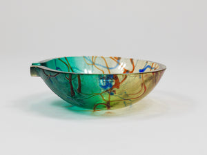 Alfredo Barbini Signed Murano Art Glass Bowl or Ashtray, Italy, 1970s