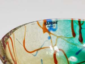 Alfredo Barbini Signed Murano Art Glass Bowl or Ashtray, Italy, 1970s