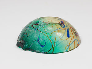 Alfredo Barbini Signed Murano Art Glass Bowl or Ashtray, Italy, 1970s