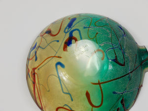Alfredo Barbini Signed Murano Art Glass Bowl or Ashtray, Italy, 1970s