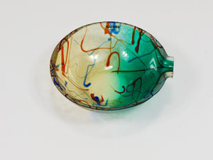 Alfredo Barbini Signed Murano Art Glass Bowl or Ashtray, Italy, 1970s