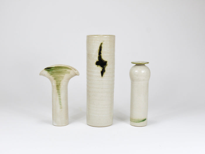 Piet Knepper 3 Art Pottery Ceramic Studio Vases by Mobach, Netherlands, 1970s