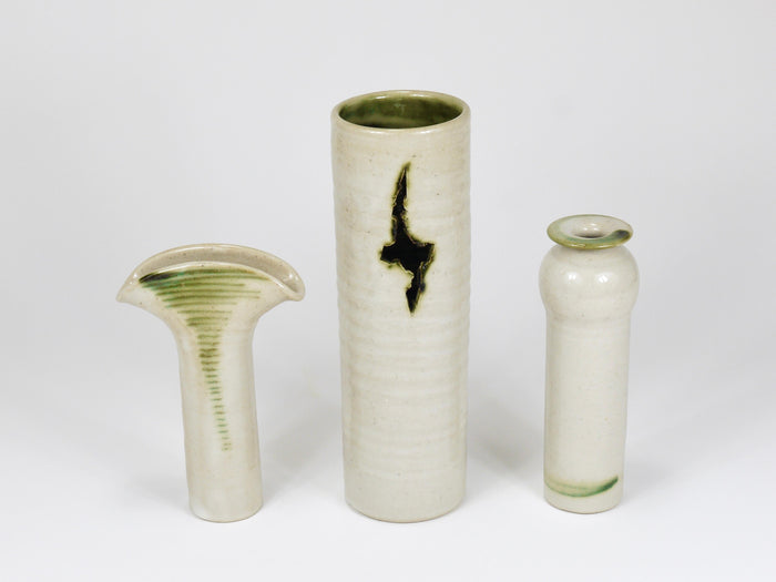 Piet Knepper 3 Art Pottery Ceramic Studio Vases by Mobach, Netherlands, 1970s