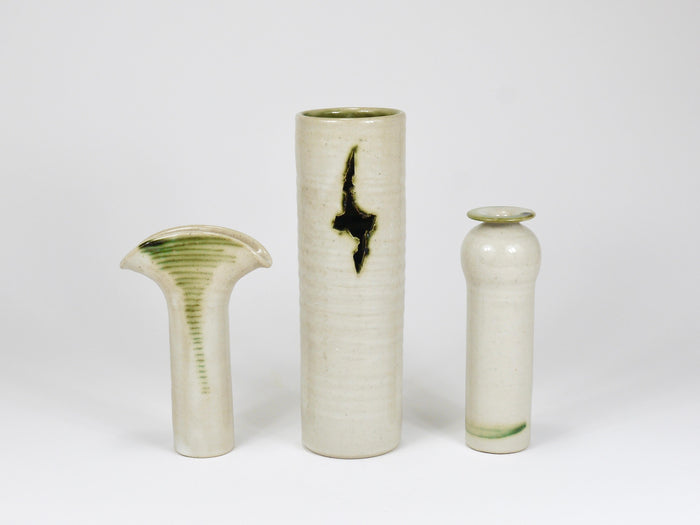 Piet Knepper 3 Art Pottery Ceramic Studio Vases by Mobach, Netherlands, 1970s