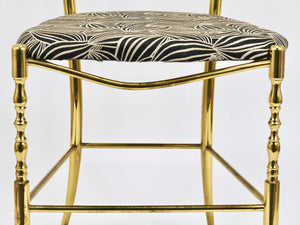 Chiavari Midcentury Brass Chair by Giuseppe Gaetano Descalzi, Italy, 1950s