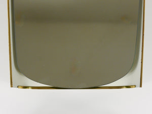 Miroir mural lumineux Mid-Century avec couronne en laiton, par Ernest Igl pour Hillebrand