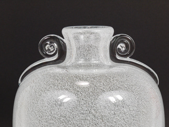 Seguso Vetri d’Arte Pulegoso Bubble Vase with Handles, Murano, Italy 1950s