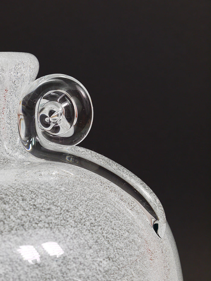 Seguso Vetri d’Arte Pulegoso Bubble Vase with Handles, Murano, Italy 1950s