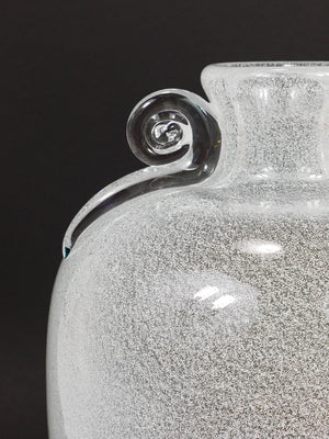 Vase à bulles Pulegoso Seguso Vetri d'Arte avec anses, Murano, Italie, années 1950