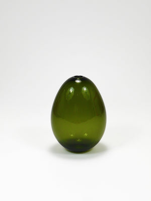 Vase en verre d'art vert Saippuakupla « Soap Bubble » par Kaj Franck, Nuutajärvi Finland