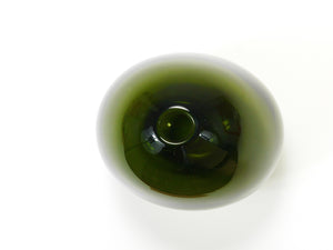 Vase en verre d'art vert Saippuakupla « Soap Bubble » par Kaj Franck, Nuutajärvi Finland