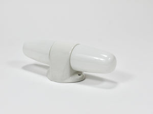Aplique doble de pared Wilhelm Wagenfeld Bauhaus blanco, Linder, Alemania, años 50