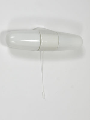 Aplique doble de pared Wilhelm Wagenfeld Bauhaus blanco, Linder, Alemania, años 50