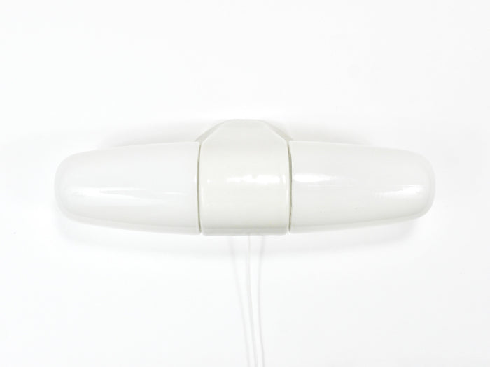 Wilhelm Wagenfeld Bauhaus White Sconce Double Wall Light, Linder Germany, 1950s
