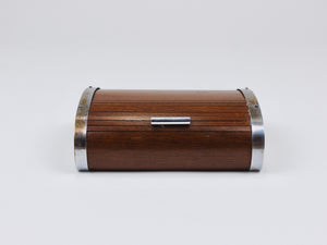 1930s Carl Aubock Large Art Deco Jewelry Storage Cigarette Box, Roll Top, Vienna