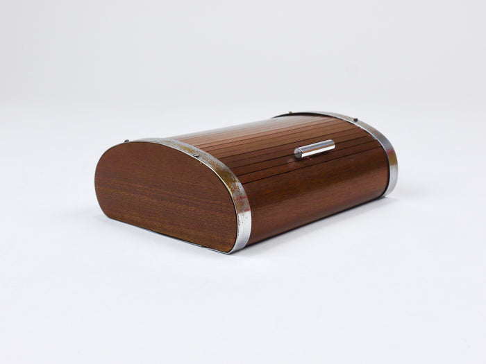 1930s Carl Aubock Large Art Deco Jewelry Storage Cigarette Box, Roll Top, Vienna