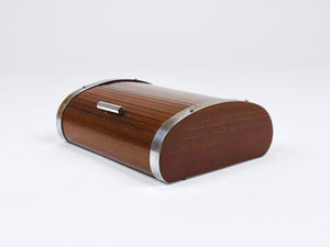 1930s Carl Aubock Large Art Deco Jewelry Storage Cigarette Box, Roll Top, Vienna