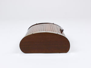 1930s Carl Aubock Large Art Deco Jewelry Storage Cigarette Box, Roll Top, Vienna
