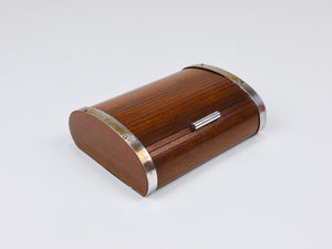 1930s Carl Aubock Large Art Deco Jewelry Storage Cigarette Box, Roll Top, Vienna