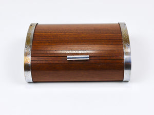 1930s Carl Aubock Large Art Deco Jewelry Storage Cigarette Box, Roll Top, Vienna