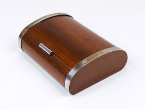 1930s Carl Aubock Large Art Deco Jewelry Storage Cigarette Box, Roll Top, Vienna