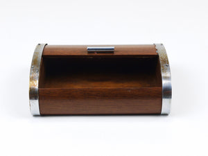 1930s Carl Aubock Large Art Deco Jewelry Storage Cigarette Box, Roll Top, Vienna