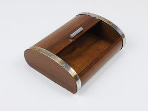1930s Carl Aubock Large Art Deco Jewelry Storage Cigarette Box, Roll Top, Vienna