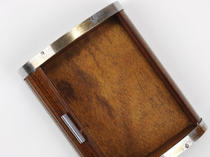 1930s Carl Aubock Large Art Deco Jewelry Storage Cigarette Box, Roll Top, Vienna