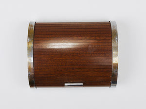 1930s Carl Aubock Large Art Deco Jewelry Storage Cigarette Box, Roll Top, Vienna