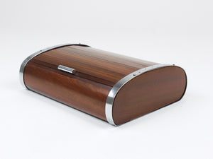 1930s Carl Aubock Large Art Deco Jewelry Storage Cigarette Box, Roll Top, Vienna