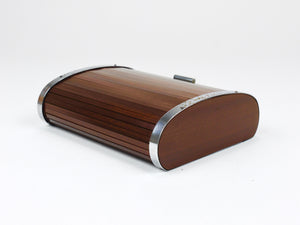 1930s Carl Aubock Large Art Deco Jewelry Storage Cigarette Box, Roll Top, Vienna