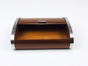 1930s Carl Aubock Large Art Deco Jewelry Storage Cigarette Box, Roll Top, Vienna