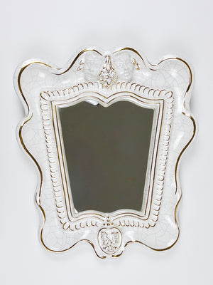 Art Deco Theater Terracotta Wall Mirror by Gmundner Keramik, Austria, 1930s