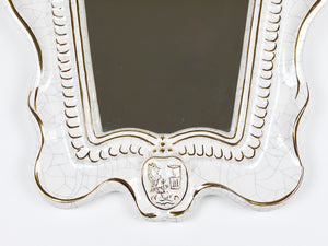 Art Deco Theater Terracotta Wall Mirror by Gmundner Keramik, Austria, 1930s
