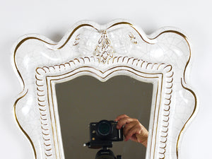 Art Deco Theater Terracotta Wall Mirror by Gmundner Keramik, Austria, 1930s