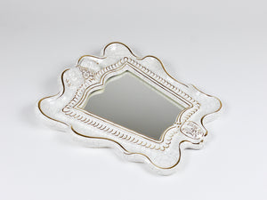 Art Deco Theater Terracotta Wall Mirror by Gmundner Keramik, Austria, 1930s