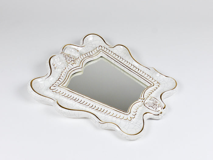 Art Deco Theater Terracotta Wall Mirror by Gmundner Keramik, Austria, 1930s