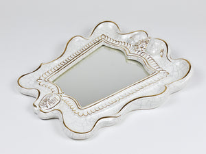 Art Deco Theater Terracotta Wall Mirror by Gmundner Keramik, Austria, 1930s