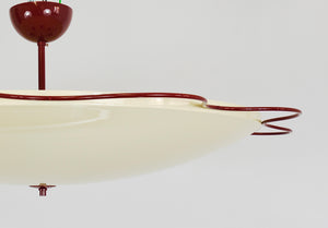 Grand Mid-Century Flush Mount Uplight Ceiling Lamp from Filmcasino Vienna, 1950s